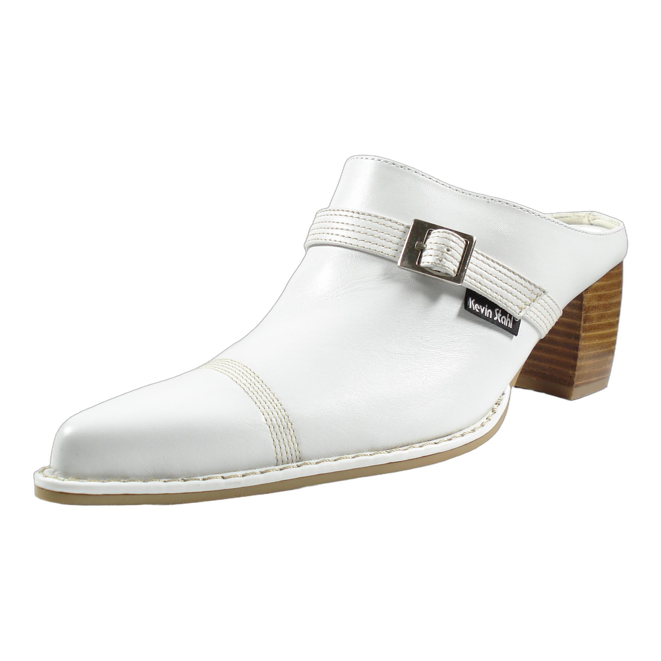 Kevin Stahl Damen Western Clog Weiß 39 EU
