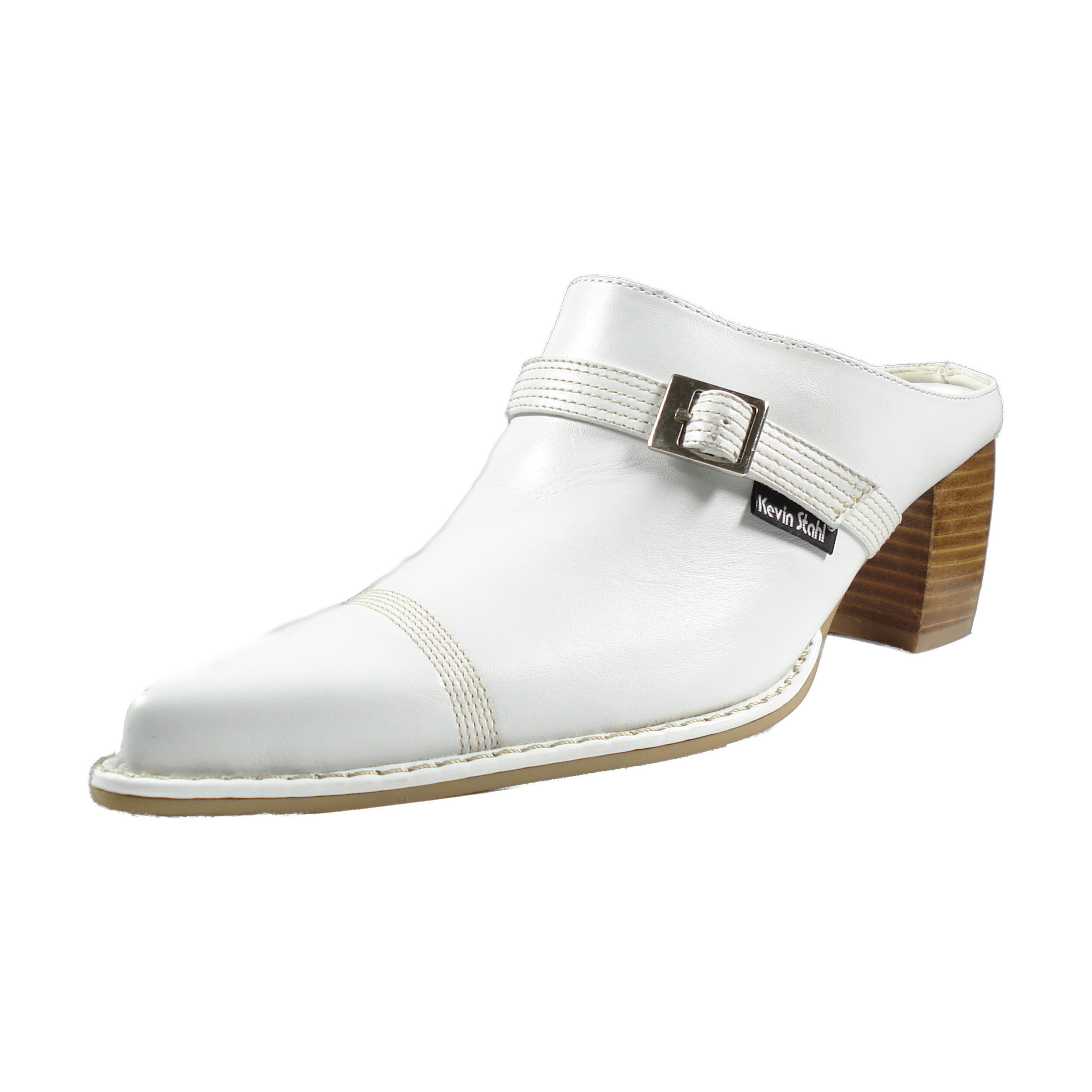 Kevin Stahl Damen Western Clog Weiß 40 EU