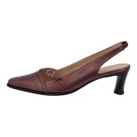 Joanna Ferra Damen Schuhe Trachten Dirndl Slingpumps Braun Größe 41 EU