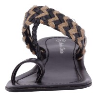 Andrea Doria Damen Schuhe Trachten Dirndl Zehentrenner Schwarz Größe 37 EU