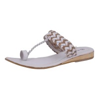 Andrea Doria Damen Schuhe Trachten Dirndl Zehentrenner Weiß Größe 40 EU