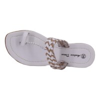 Andrea Doria Damen Schuhe Trachten Dirndl Zehentrenner Weiß Größe 42 EU