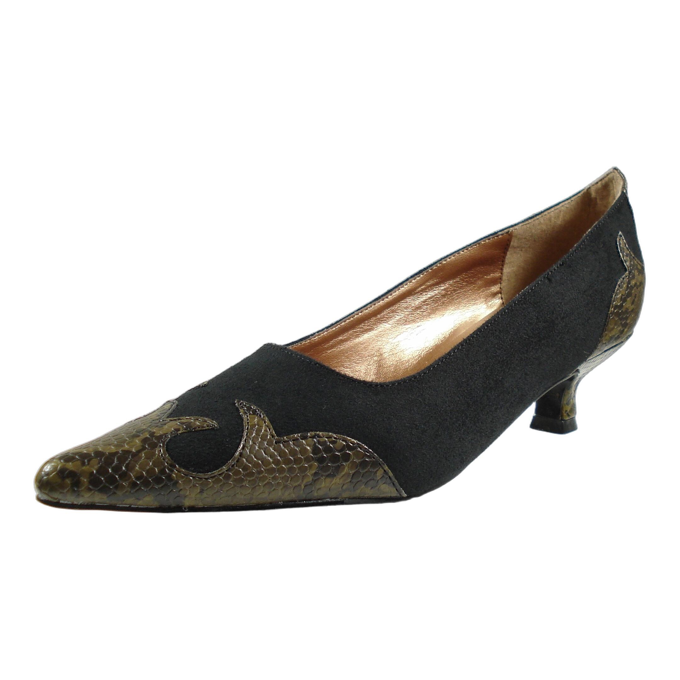 Ornela Brenti Damen Schuhe Western Cowboy Pumps Schwarz Größe 36 EU