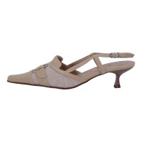 Ornela Brenti Damen Schuhe Trachten Dirndl Sandalette Beige Größe 40 EU