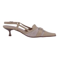 Ornela Brenti Damen Schuhe Trachten Dirndl Sandalette Beige Größe 40 EU