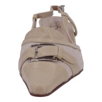 Ornela Brenti Damen Schuhe Trachten Dirndl Sandalette Beige Größe 40 EU