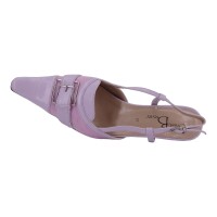 Ornela Brenti Damen Schuhe Trachten Dirndl Sandalette Violett Größe 39 EU
