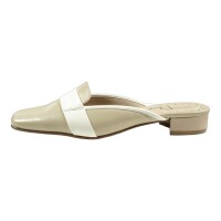 Ornela Brenti Damen Schuhe Trachten Dirndl Pantolette Beige Größe 36 EU