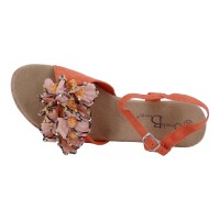 Ornela Brenti Damen Schuhe Trachten Dirndl Sandalette Orange Größe 41 EU