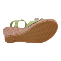 Ornela Brenti Damen Schuhe Trachten Dirndl Sandalette Grün Größe 38 EU