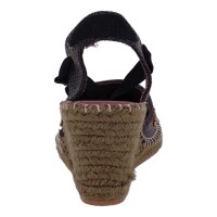 Ornela Brenti Damen Schuhe Trachten Dirndl Sandalette Schwarz Größe 39 EU