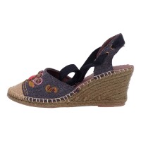 Ornela Brenti Damen Schuhe Trachten Dirndl Sandalette Schwarz Größe 40 EU