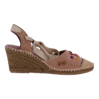 Ornela Brenti Damen Schuhe Trachten Dirndl Sandalette Braun Größe 41 EU