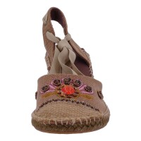 Ornela Brenti Damen Schuhe Trachten Dirndl Sandalette Braun Größe 41 EU