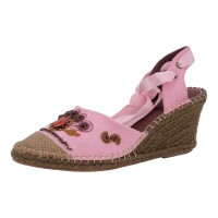 Ornela Brenti Damen Schuhe Trachten Dirndl Sandalette Pink Größe 36 EU