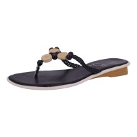 Ornela Brenti Damen Schuhe Trachten Dirndl Zehentrenner Schwarz Größe 37 EU
