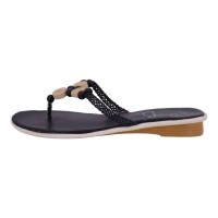 Ornela Brenti Damen Schuhe Trachten Dirndl Zehentrenner Schwarz Größe 37 EU