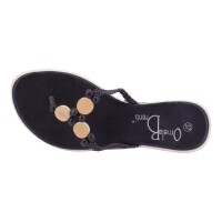 Ornela Brenti Damen Schuhe Trachten Dirndl Zehentrenner Schwarz Größe 37 EU