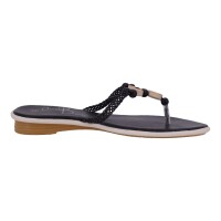 Ornela Brenti Damen Schuhe Trachten Dirndl Zehentrenner Schwarz Größe 39 EU
