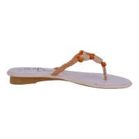 Ornela Brenti Damen Schuhe Trachten Dirndl Zehentrenner Orange Größe 37 EU