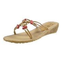 Ornela Brenti Damen Schuhe Trachten Dirndl Pantolette Beige Größe 41 EU