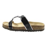 Ornela Brenti Damen Schuhe Trachten Dirndl Pantolette Schwarz Größe 40 EU