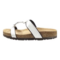 Ornela Brenti Damen Schuhe Trachten Dirndl Pantolette Weiß Größe 40 EU