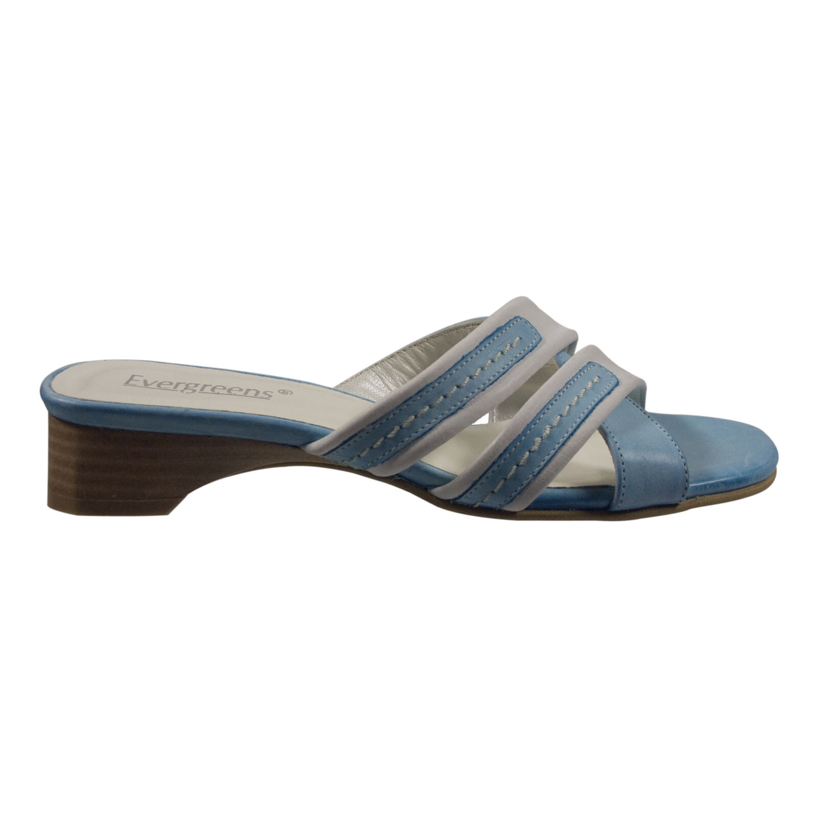 Evergreens Damen Pantolette Blau 39,5 EU