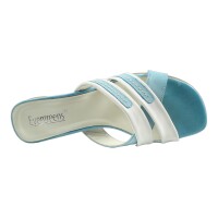 Evergreens Damen Schuhe Trachten Dirndl Pantolette Blau Größe 40.5 EU