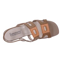 Evergreens Damen Schuhe Trachten Dirndl Sandalette Beige Größe 41.5 EU