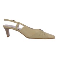Evergreens Damen Schuhe Trachten Dirndl Slingpumps Beige Größe 39.5 EU