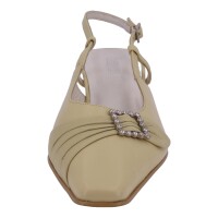 Evergreens Damen Schuhe Trachten Dirndl Slingpumps Beige Größe 39.5 EU
