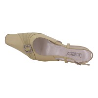 Evergreens Damen Schuhe Trachten Dirndl Slingpumps Beige Größe 39.5 EU