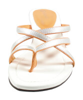 Ornela Brenti Damen Pantolette Weiß-Orange 41 EU