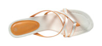 Ornela Brenti Damen Pantolette Weiß-Orange 41 EU