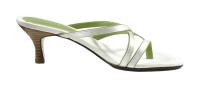 Ornela Brenti Damen Pantolette Weiß-Grün 39 EU