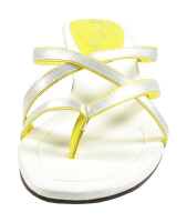 Ornela Brenti Damen Pantolette Weiß-Gelb 39 EU