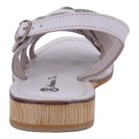 Andrea Doria Damen Schuhe Trachten Dirndl Sandale Weiß-Braun Größe 40 EU
