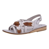Andrea Doria Damen Schuhe Trachten Dirndl Sandale Weiß-Braun Größe 42 EU
