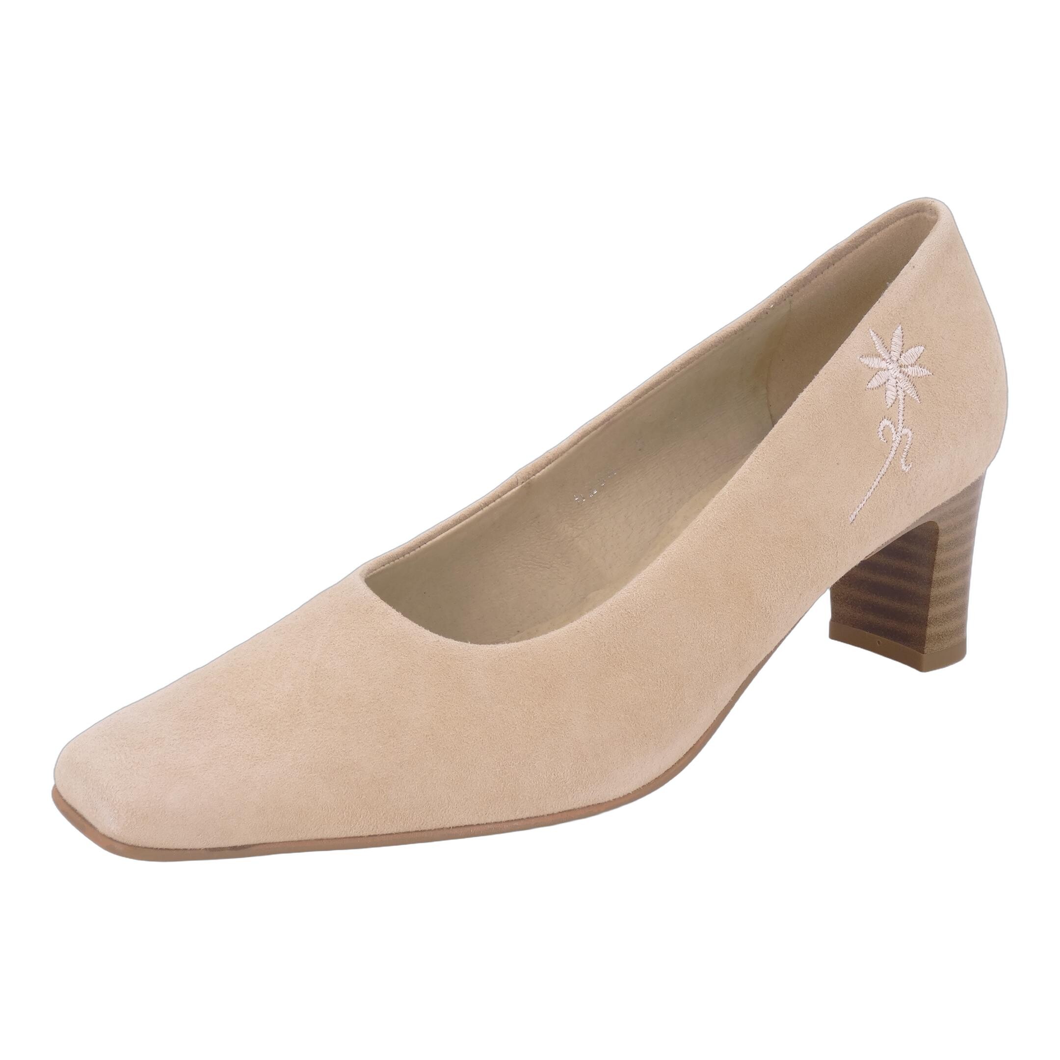 SCHAPURO Damen Trachten Pumps Beige 41,5 EU