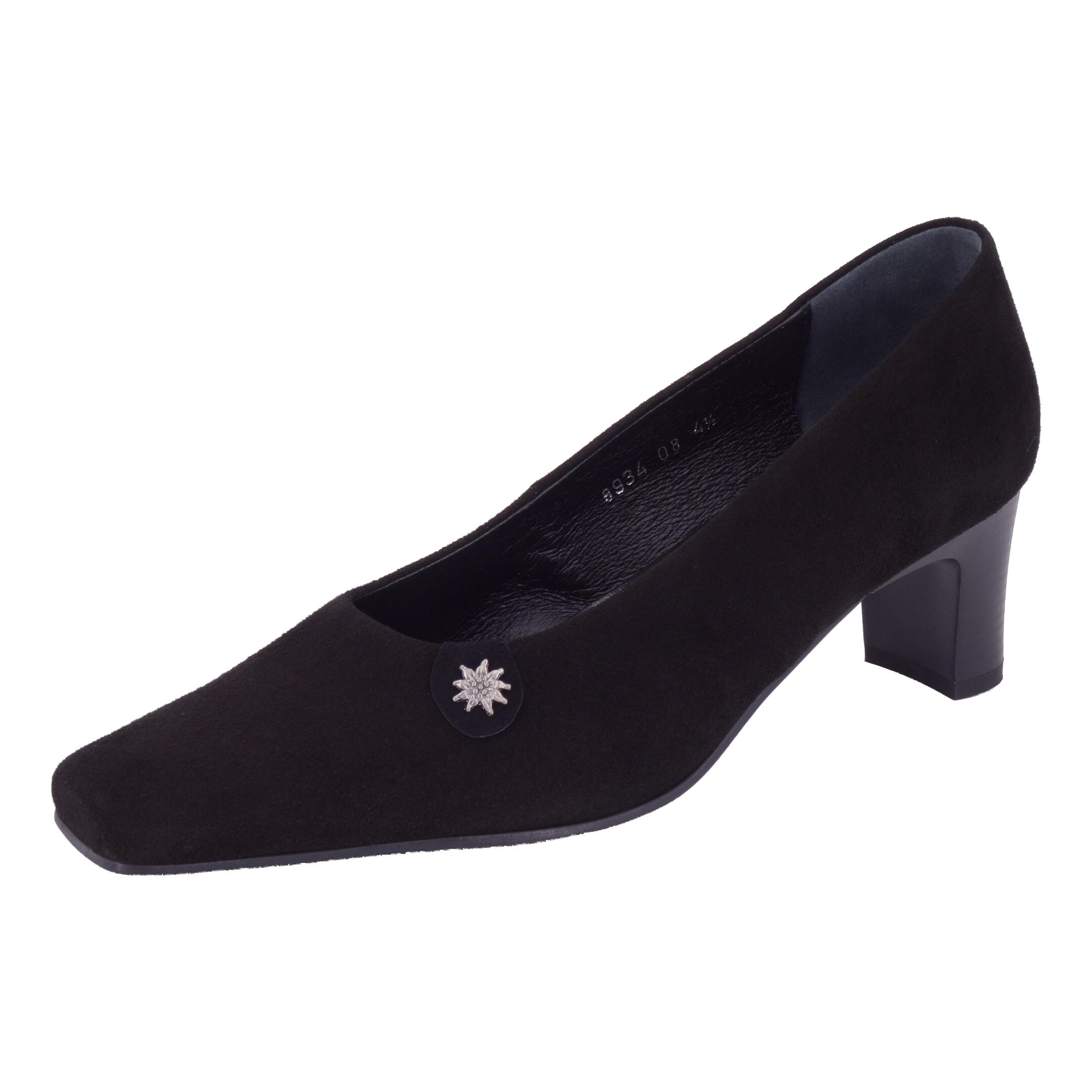 SCHAPURO Damen Trachten Pumps Schwarz 36 EU
