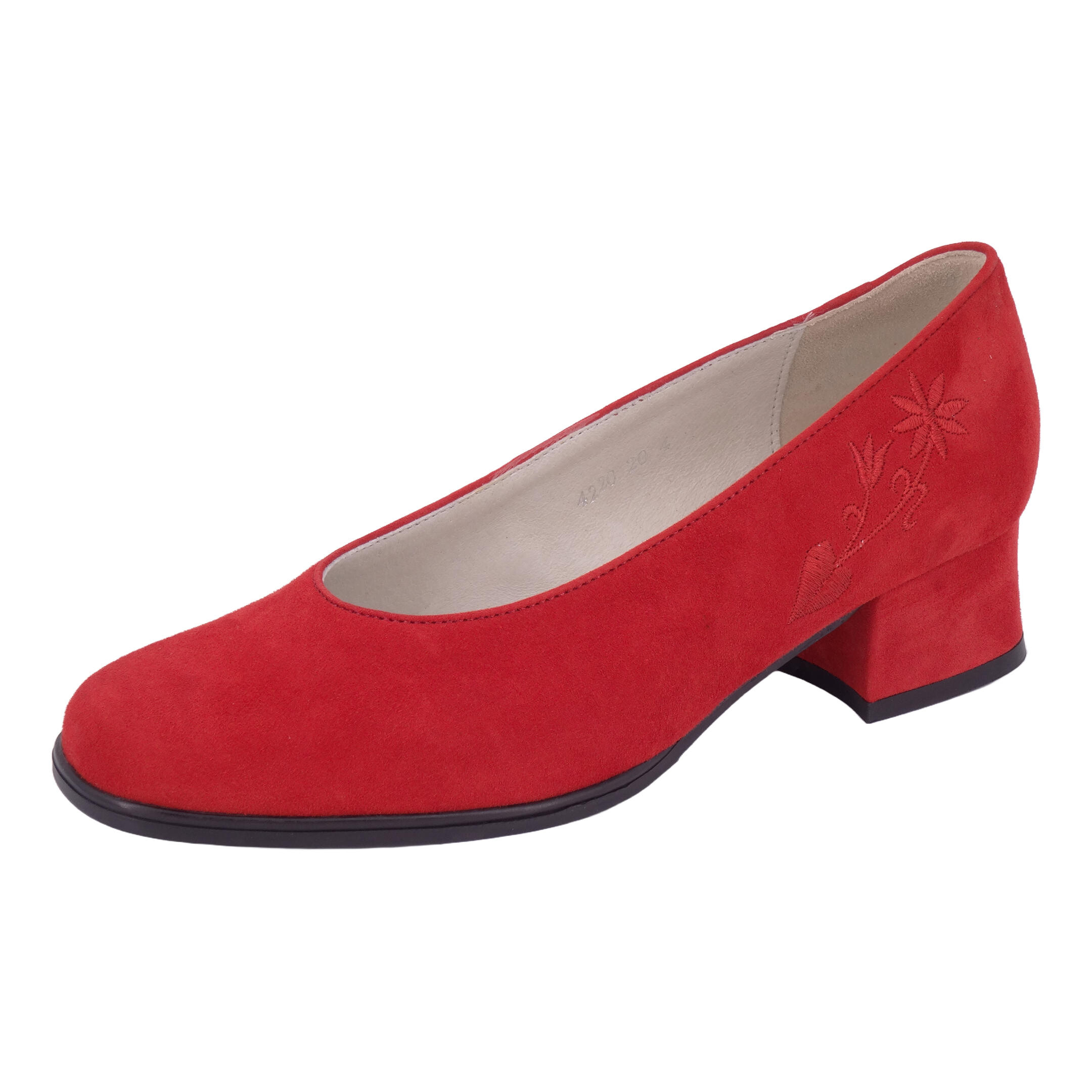 SCHAPURO Damen Trachten Pumps Rot 36 EU