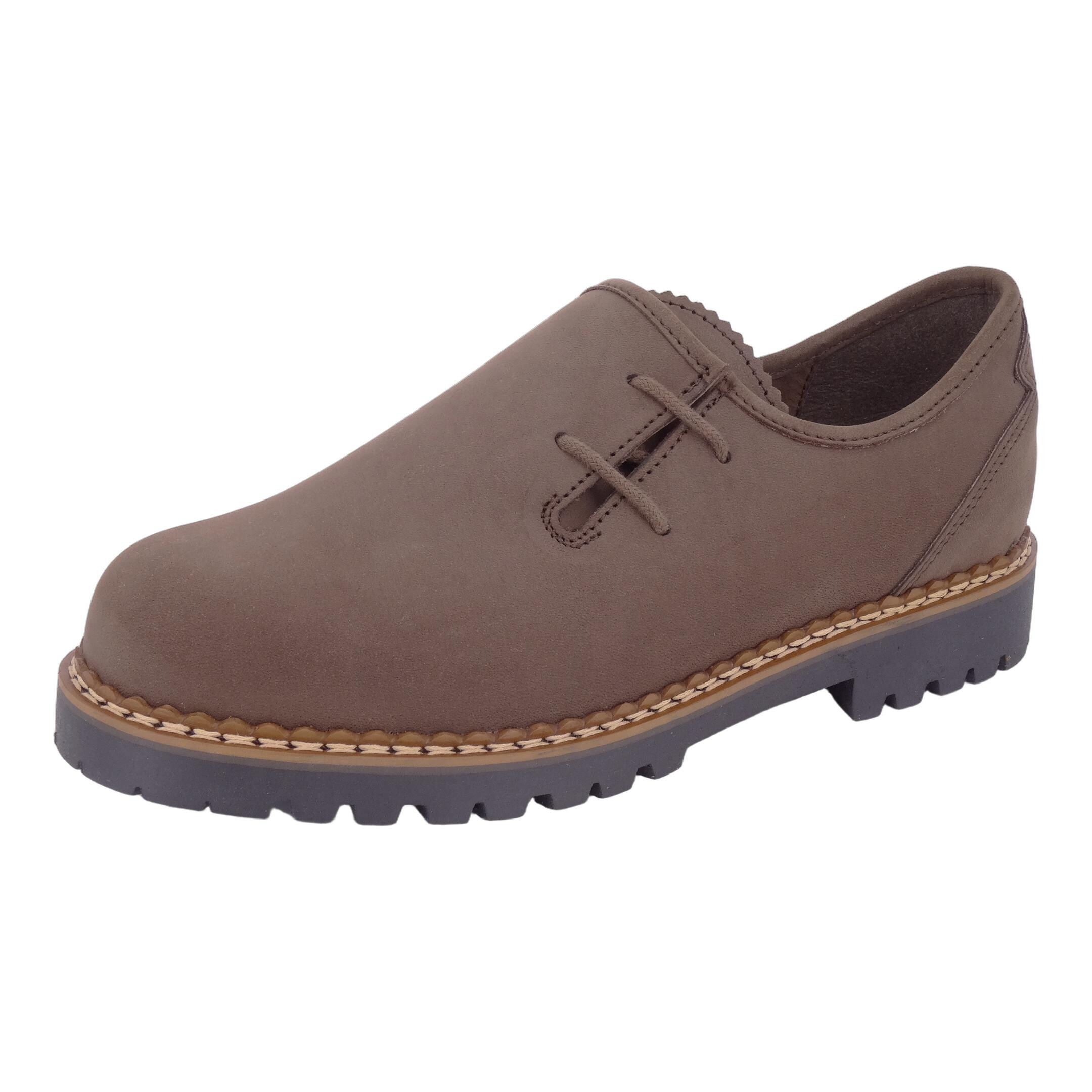 SCHAPURO Damen Schuhe Trachten Dirndl Schnürer Braun Größe 36 EU