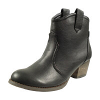VIPZ Damen Western Stiefel Schwarz 37 EU