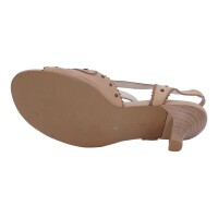 Simona Damen Schuhe Trachten Dirndl Sandalette Beige Größe 35 EU