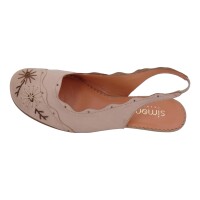 Simona Damen Schuhe Trachten Dirndl Sandalette Beige Größe 39.5 EU
