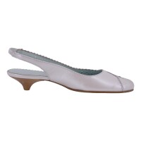 Tervolina Damen Schuhe Trachten Dirndl Sandalette Weiß Größe 39.5 EU