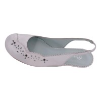 Tervolina Damen Schuhe Trachten Dirndl Sandalette Weiß Größe 40.5 EU